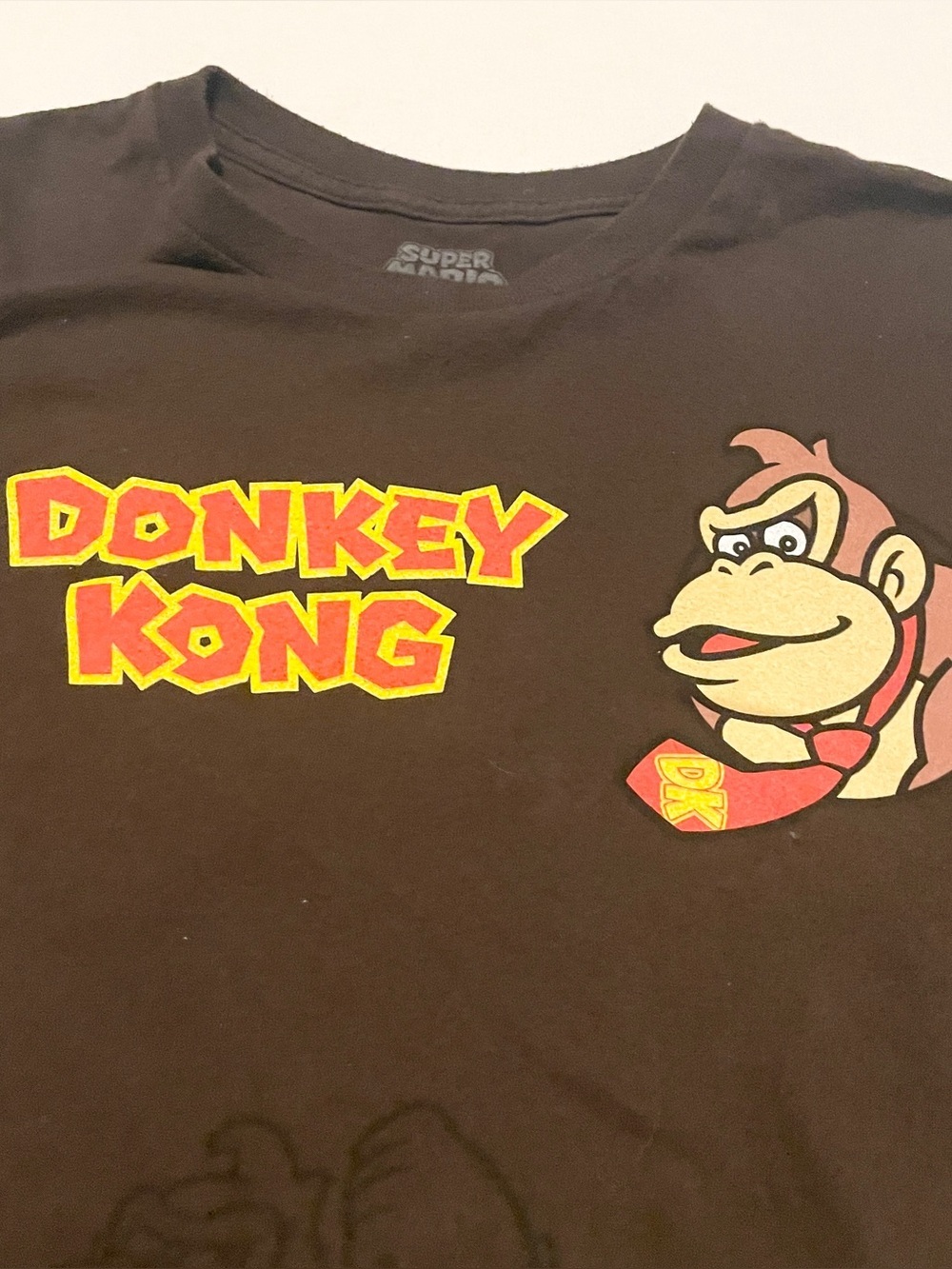 Nintendo Super Mario Donkey Kong Graphic Tee Dark Brown Size 2XL - Picture 10 of 16